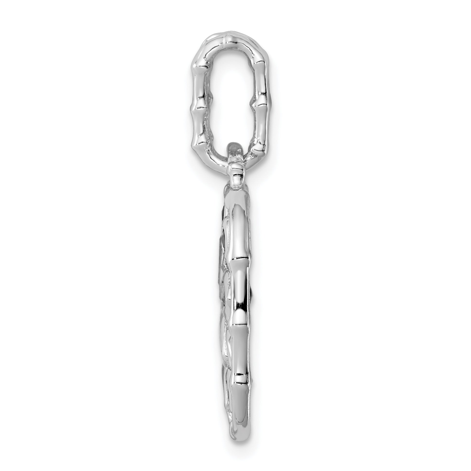 Sterling Silver Rhodium-plated Multi Gemstone Pendant Secondary image