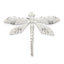 Sterling Silver Satin Finish Diamond Cut Dragon Fly Pin