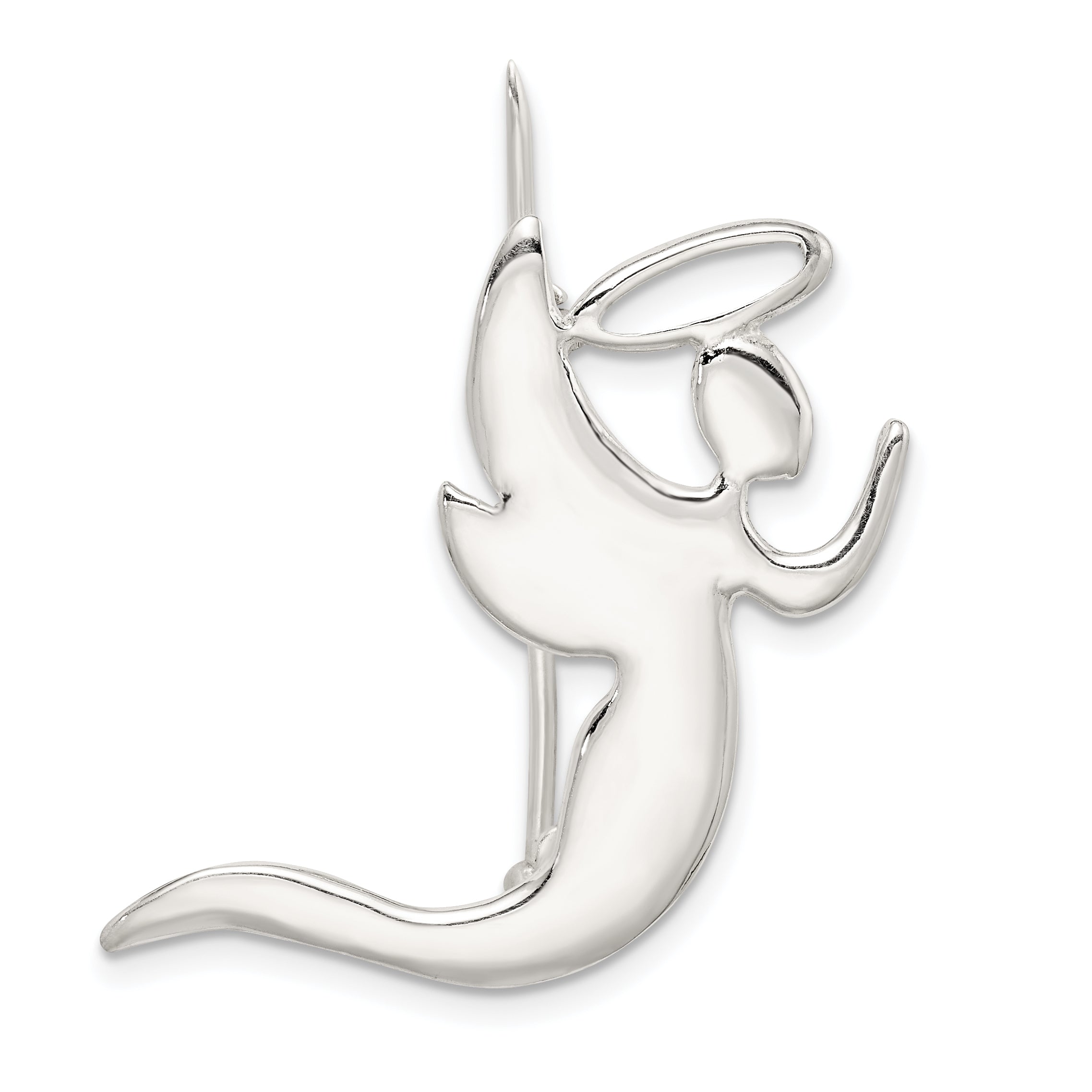 Sterling Silver Angel Kneeling in Prayer Pin Main image