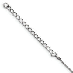 Sterling Silver Polished Diamond/Blue Diamond Chain Slide