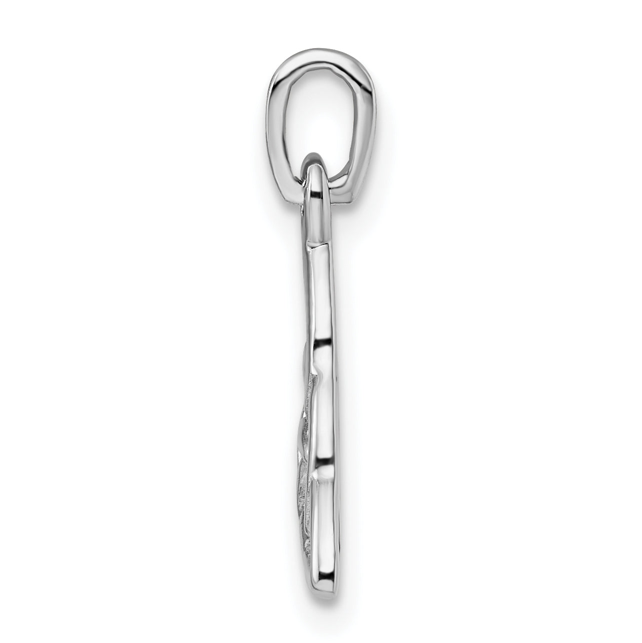 Sterling Silver Rhodium-plated Polished Trinity Knot Pendant Secondary image
