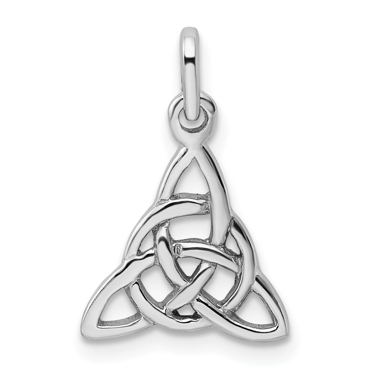 Sterling Silver Rhodium-plated Polished Trinity Knot Pendant Main image