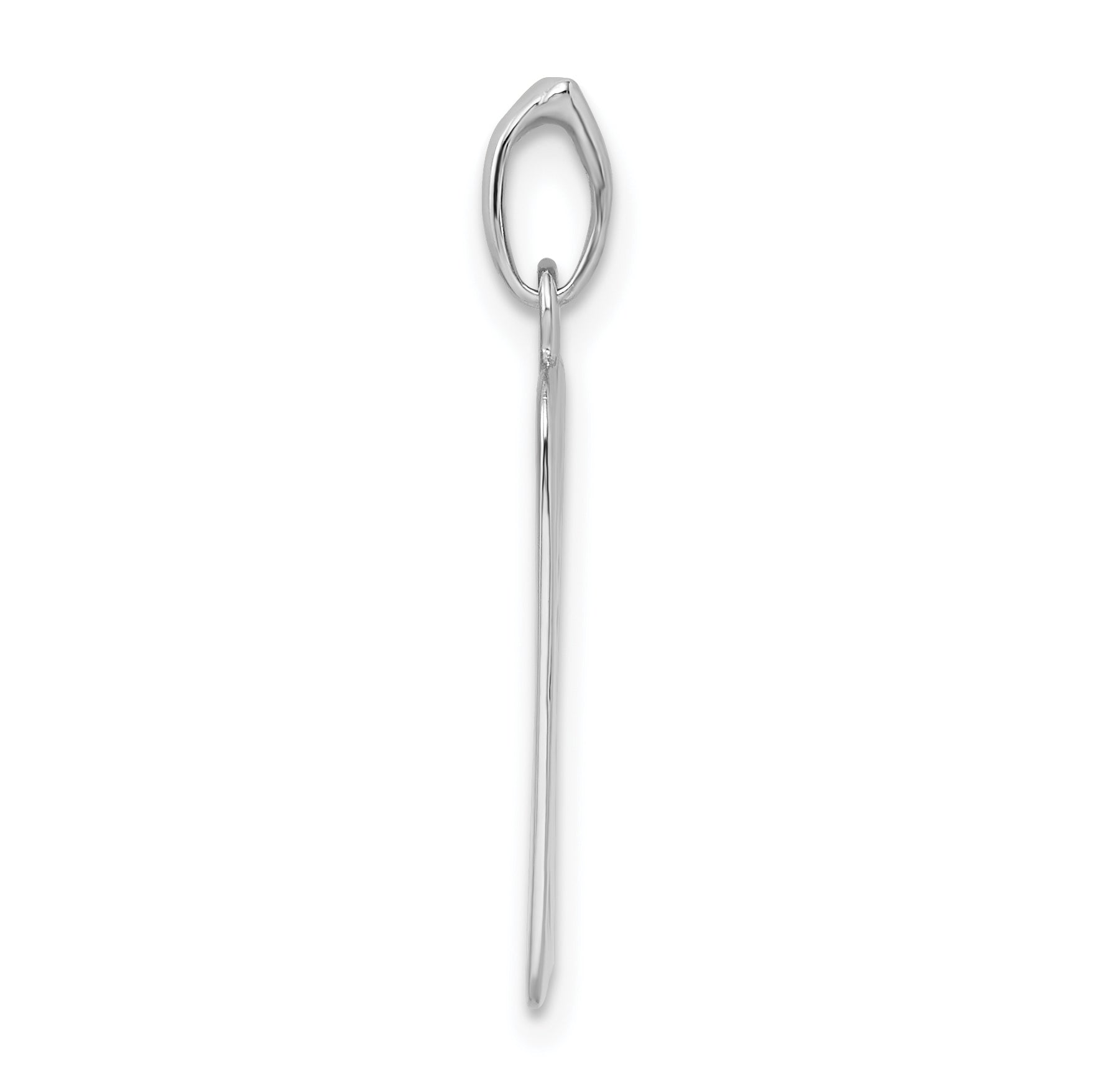 Sterling Silver Rhodium-plated Polished Tree Cut-out Charm Secondary image