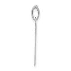 Sterling Silver Rhodium-plated Polished Tree Cut-out Charm