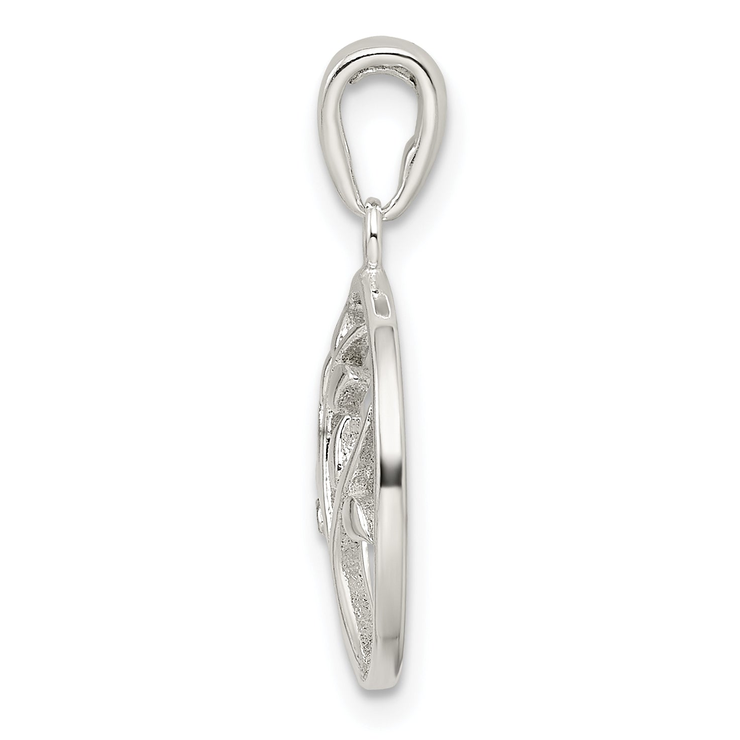 Sterling Silver Polished Tree Pendant Secondary image