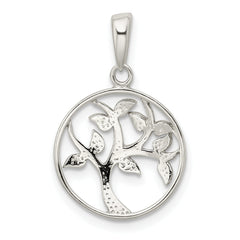 Sterling Silver Polished Tree Pendant