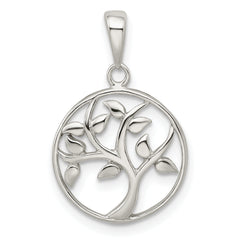 Sterling Silver Polished Tree Pendant