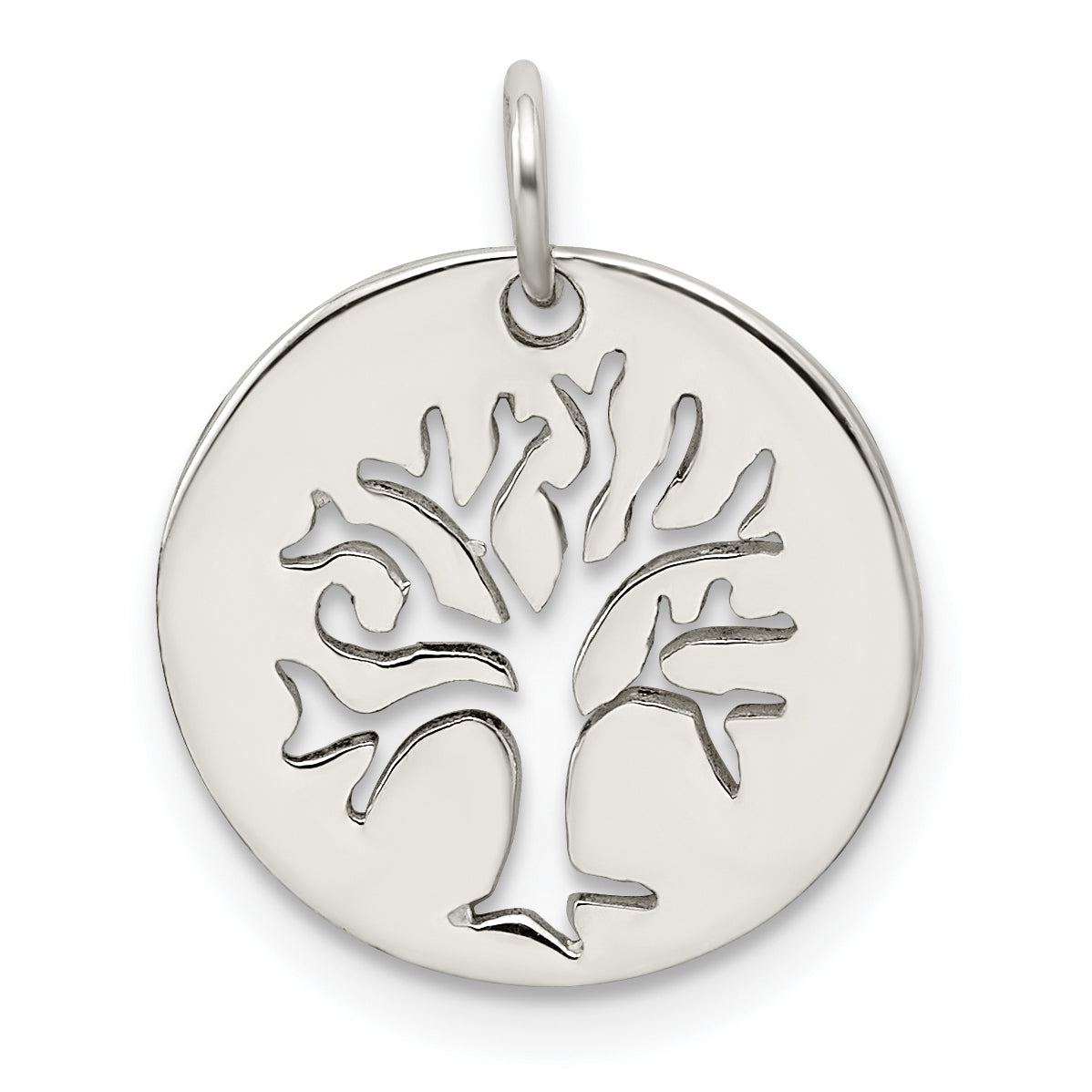 Sterling Silver Polished Tree Cut-out Charm Main image