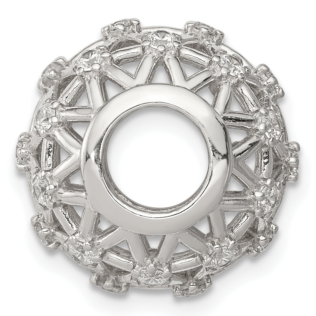 Sterling Silver CZ Slide Pendant Secondary image