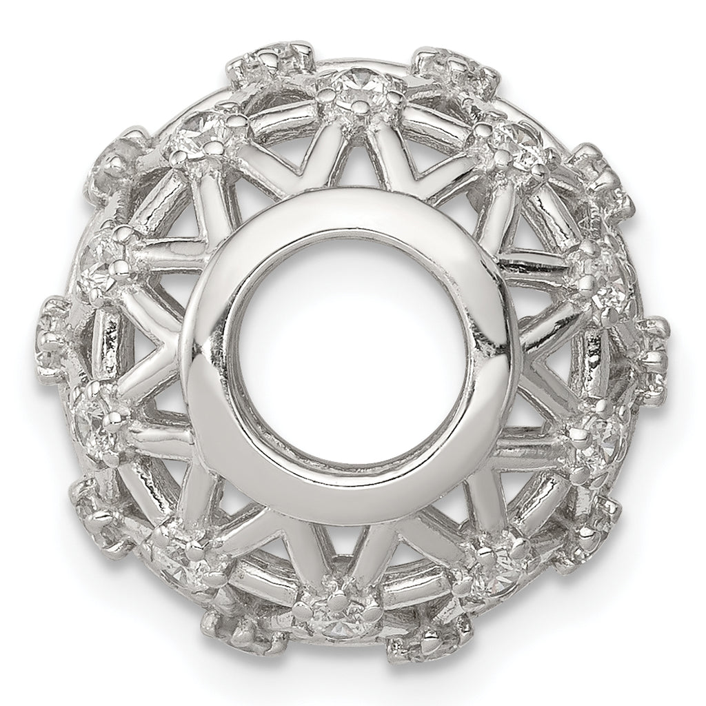 Sterling Silver CZ Slide Pendant