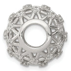 Sterling Silver CZ Slide Pendant