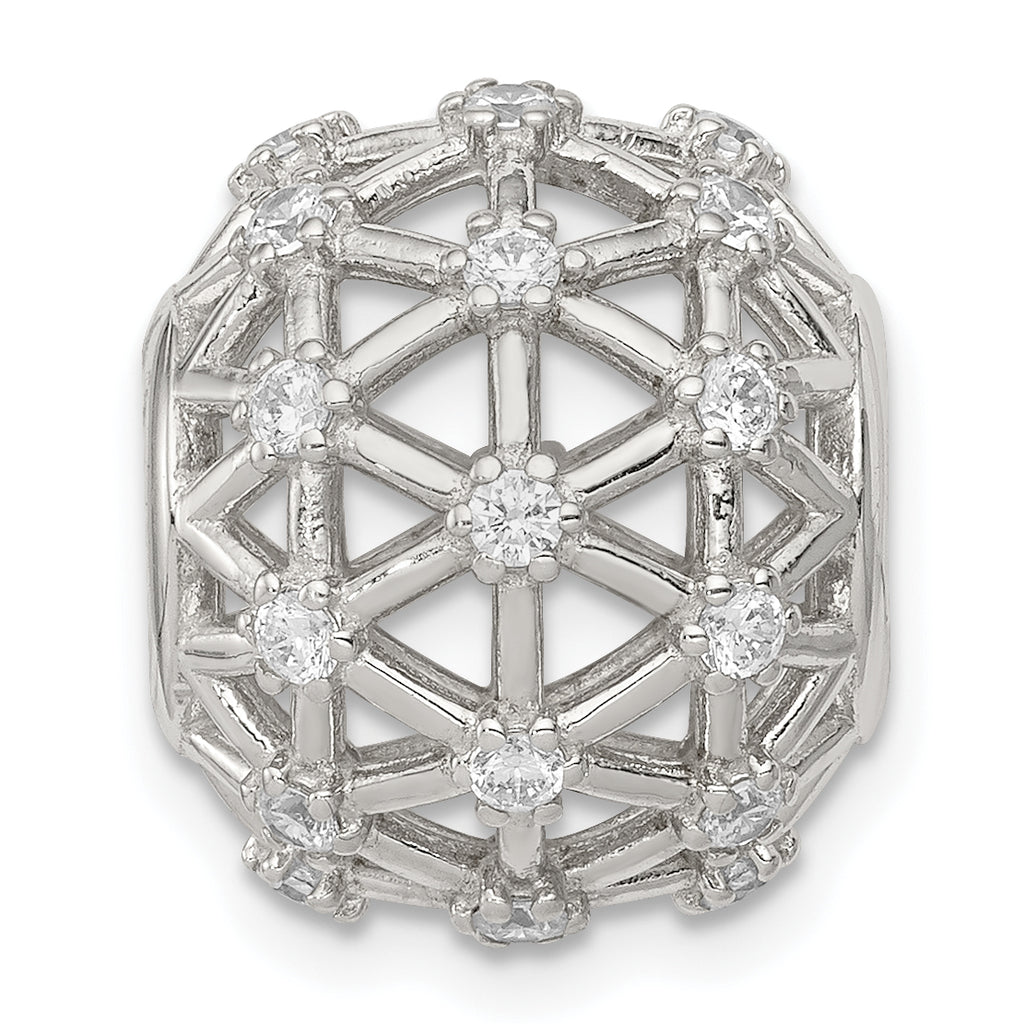 Sterling Silver CZ Slide Pendant
