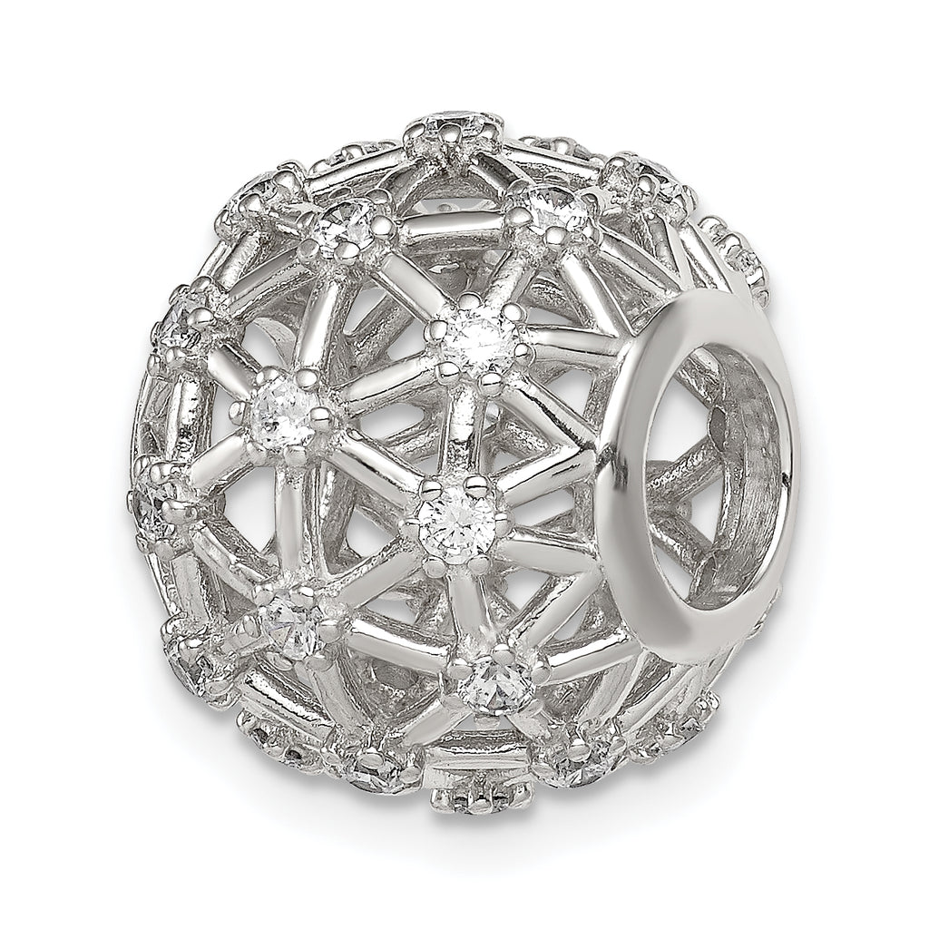 Sterling Silver CZ Slide Pendant