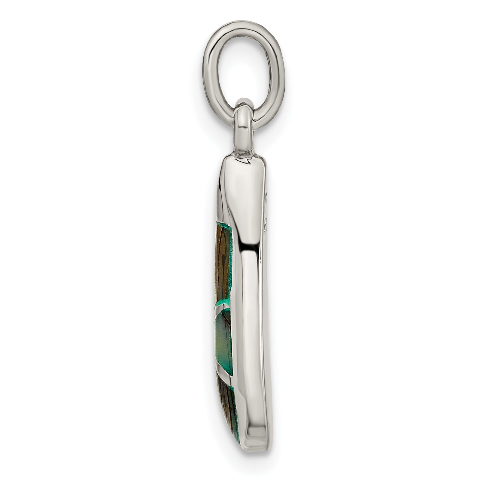 Sterling Silver Abalone Teardrop Pendant
