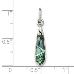 Sterling Silver Abalone Teardrop Pendant