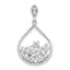 Sterling Silver Rhodium Plated CZ Pendant