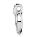 Sterling Silver Rhodium Plated CZ Pendant
