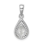Sterling Silver Rhodium Plated CZ Pendant