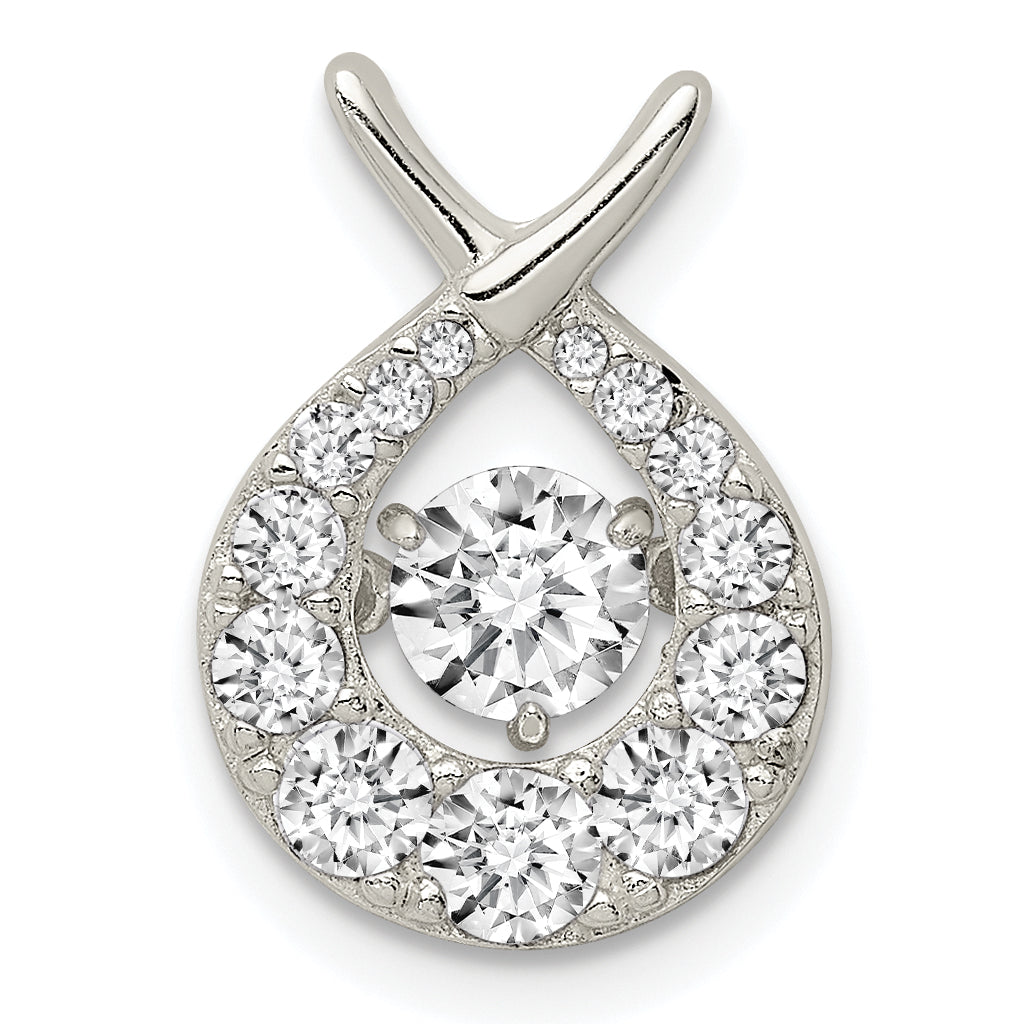 Sterling Silver Vibrant CZ Pendant Main image