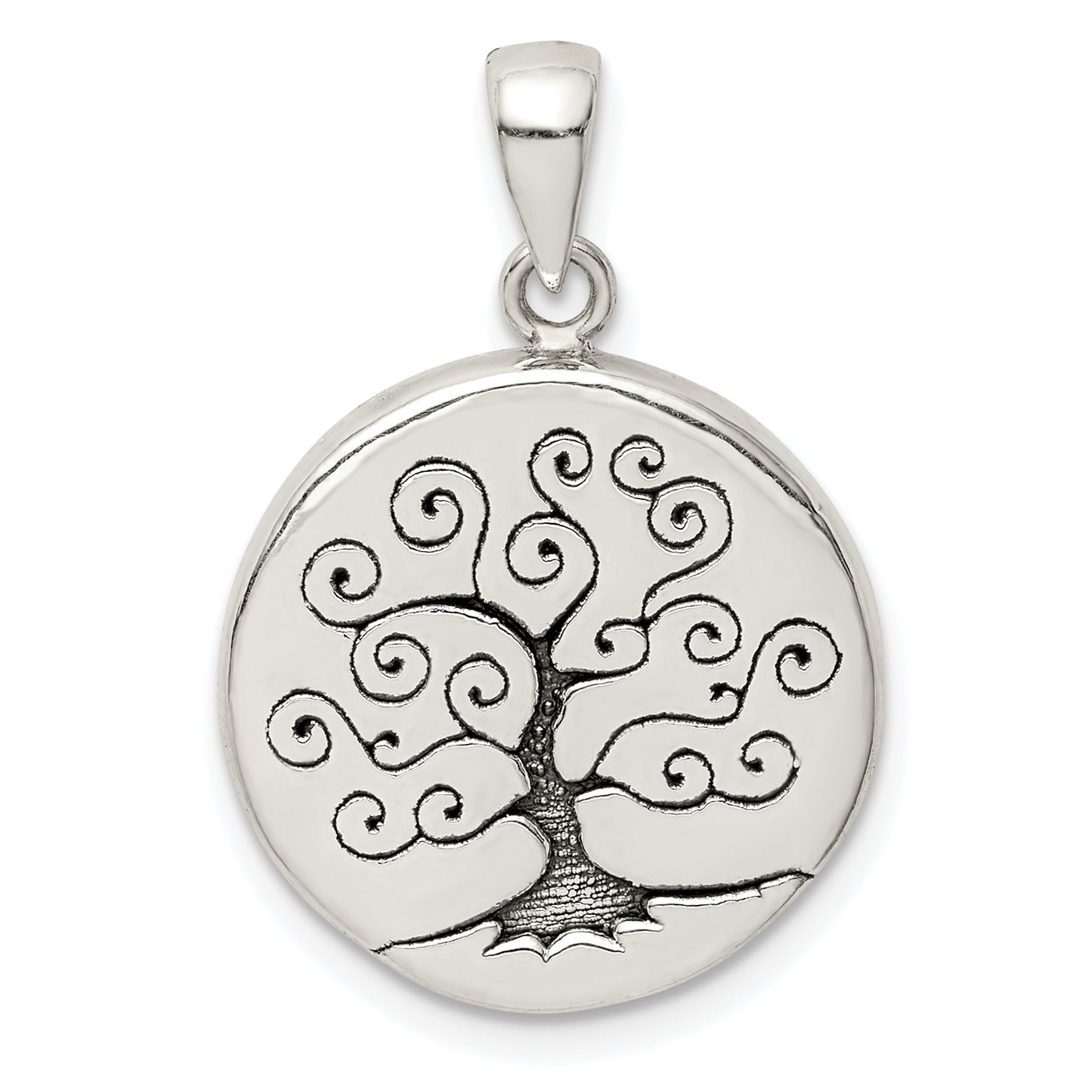 Sterling Silver Antiqued Tree Pendant Main image
