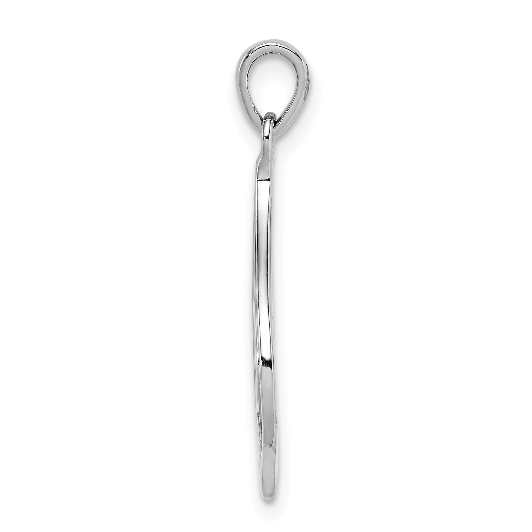 Sterling Silver Rhodium-plated Om Pendant Secondary image