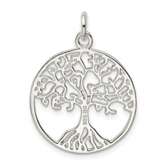 Sterling Silver Polished Tree of Life Pendant