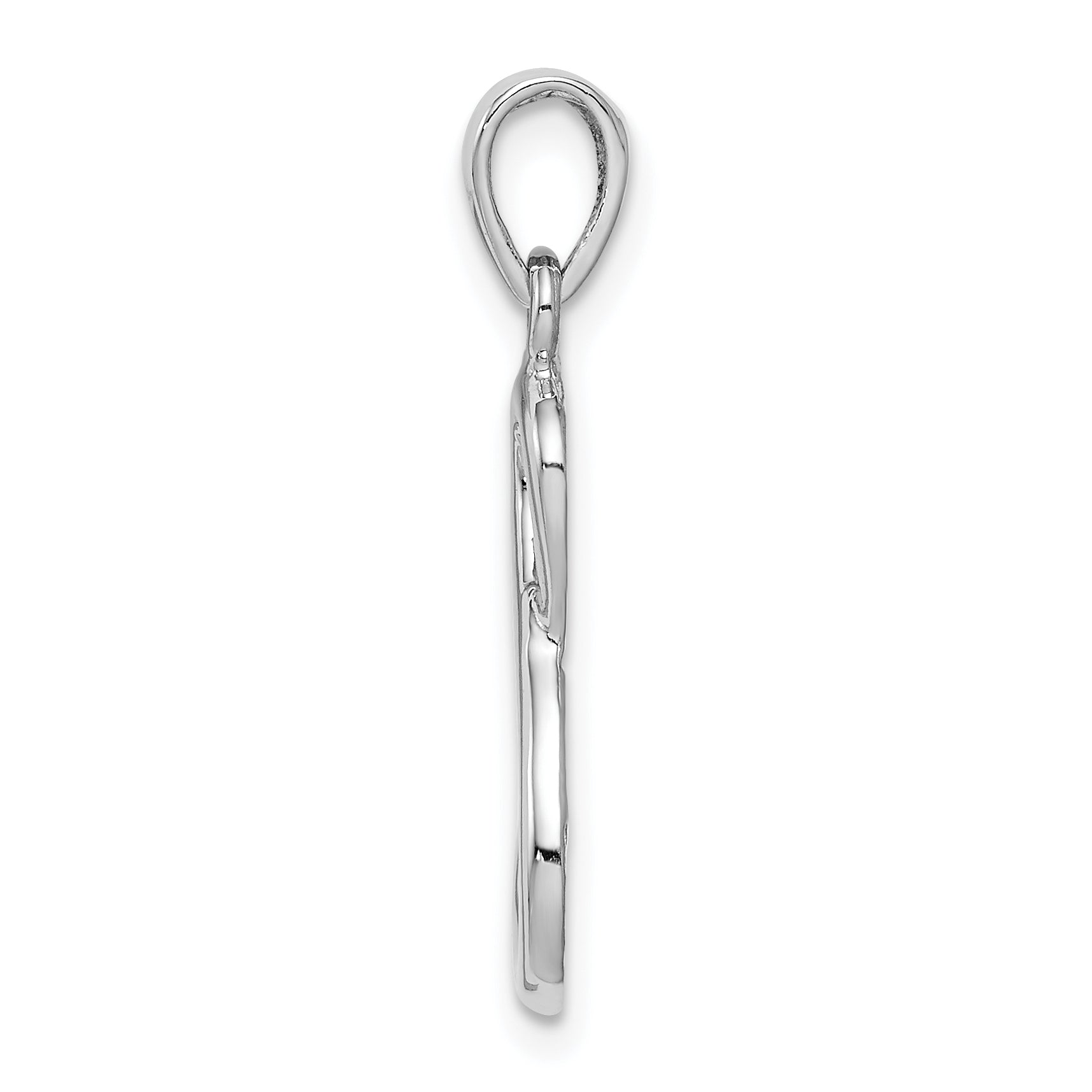 Sterling Silver Rhodium-plated & Gold tone Cross Infinity Pendant Secondary image