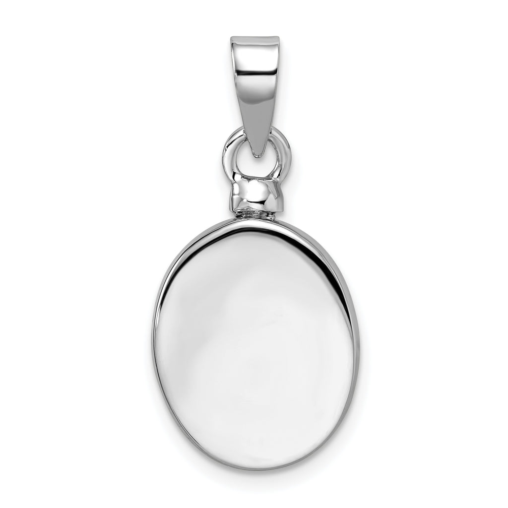 Sterling Silver Rhodium-plated Enameled Praying Hands Ash Holder Pendant
