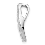 Sterling Silver Rhodium-plated CZ Slide