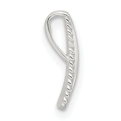 Sterling Silver E-coated Textured Edge Chain Slide