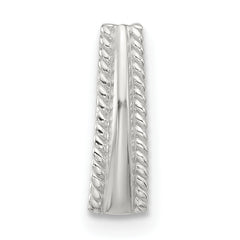 Sterling Silver E-coated Textured Edge Chain Slide
