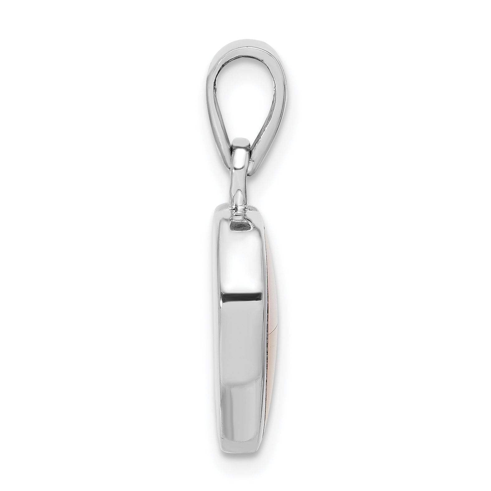 Sterling Silver White Shell Heart Pendant Secondary image