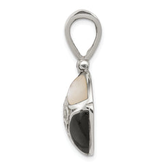 Sterling Silver Black Onyx & Mother Of Pearl Pendant