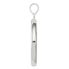 Sterling Silver Rhodium-plated Circle Pendant