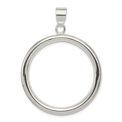 Sterling Silver Rhodium-plated Circle Pendant
