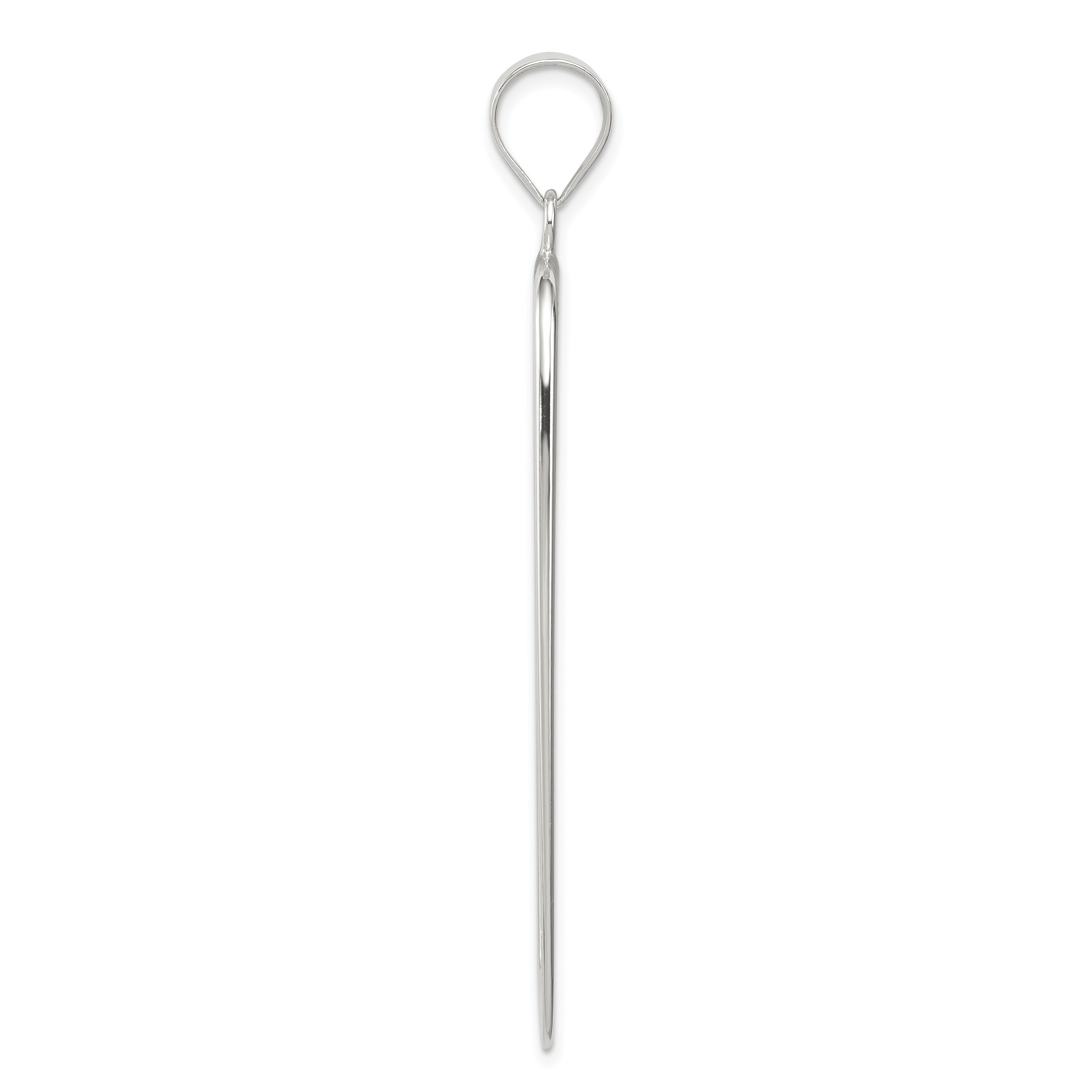 Sterling Silver Rectangle Pendant Secondary image