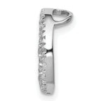 Sterling Silver Rhodium-plated CZ Round Pendant