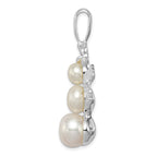 Sterling Silver FW Cultured Pearl Snowman Pendant