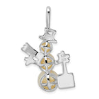 Sterling Silver FW Cultured Pearl Snowman Pendant