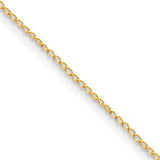 Curb Chain Necklace in Gold-Plated Sterling Silver, 1mm