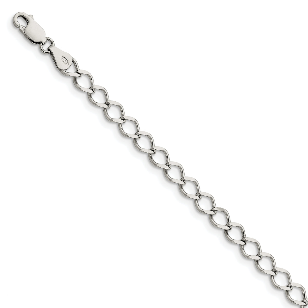 Sterling Silver 5.75mm Fancy Curb Chain