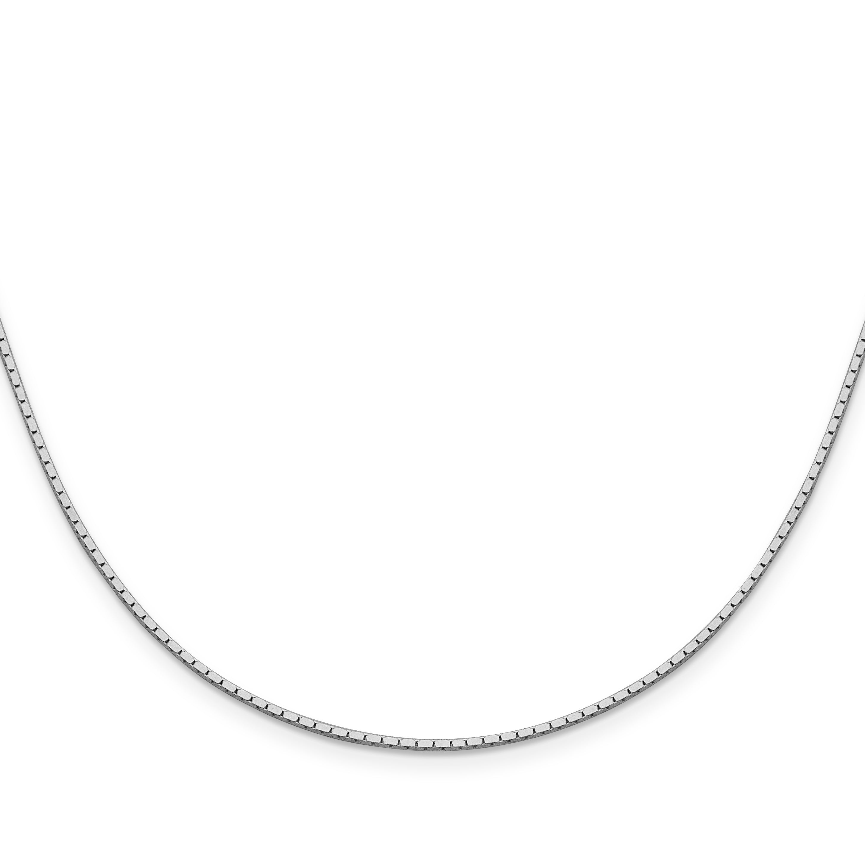 Mirror Box Chain Necklace in Sterling Silver, 1.25mm