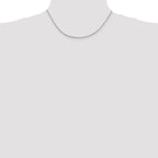 Mirror Box Chain Necklace in Sterling Silver, 1.25mm
