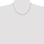 Mirror Box Chain Necklace in Sterling Silver, 1.25mm