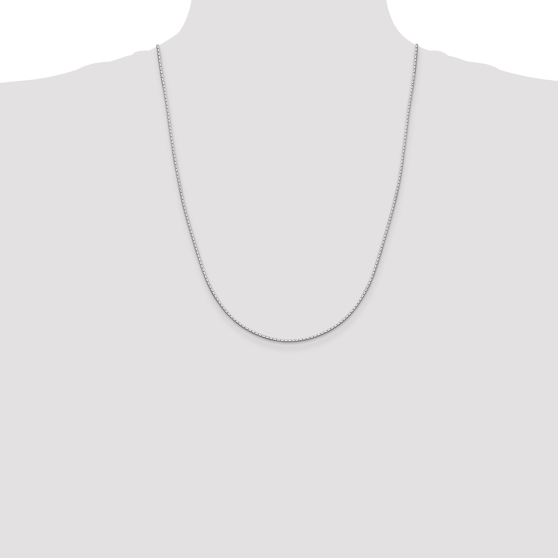 Sterling Silver 925 Women's Mirror Box Chain Necklace Polished 16 Inch