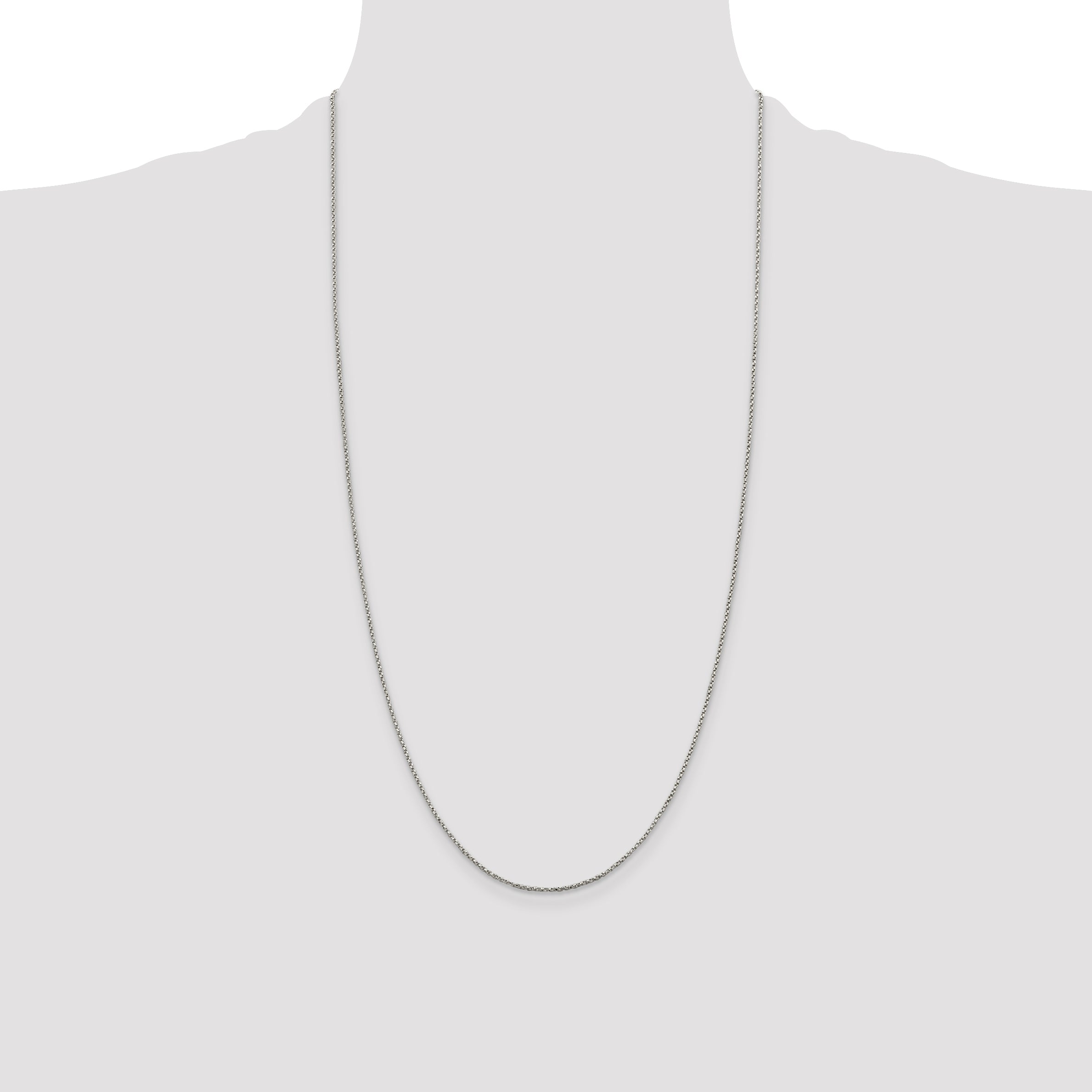 Sterling Silver 1.25mm Twisted Box Chain