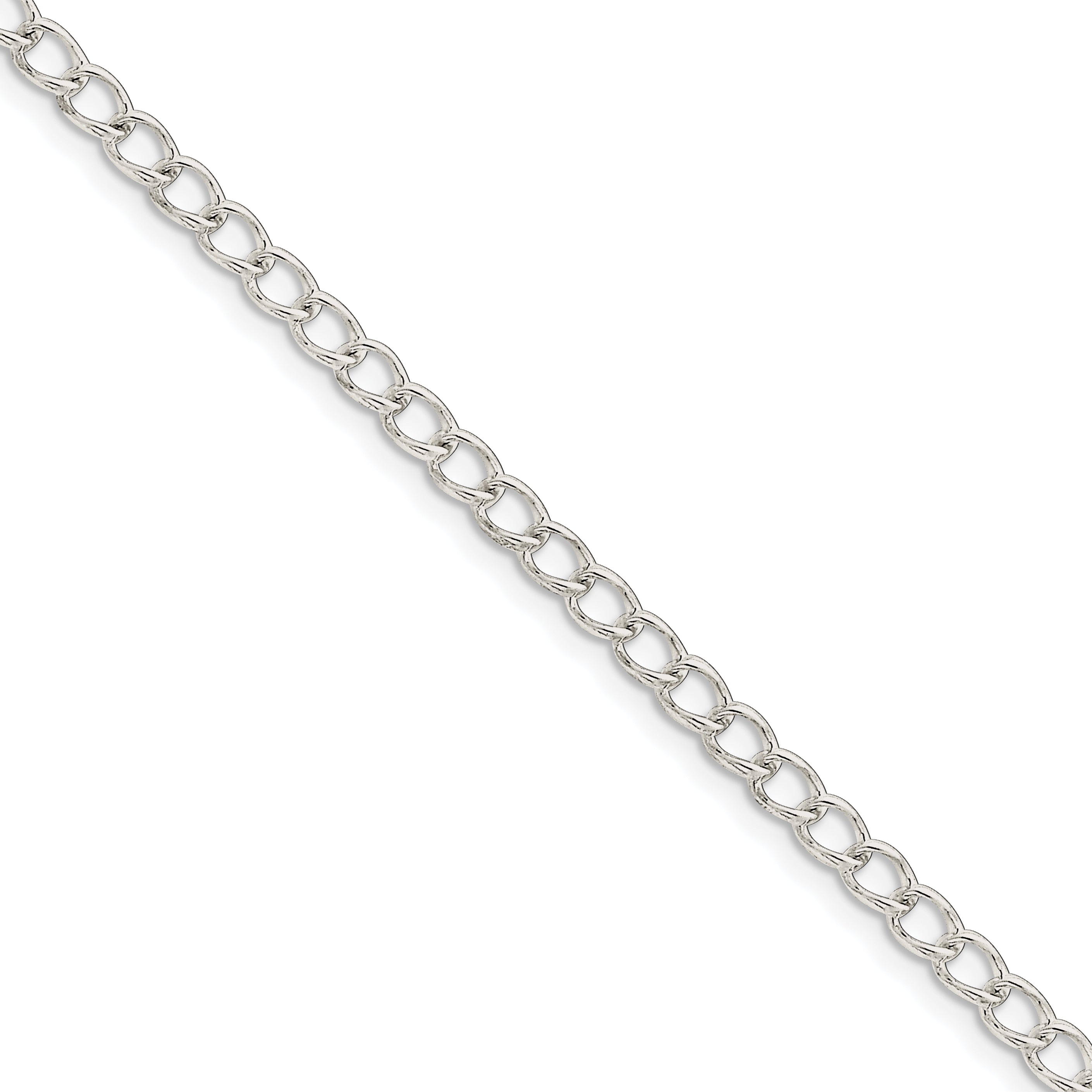 Sterling Silver 3mm Half Round Wire Curb Chain Main image