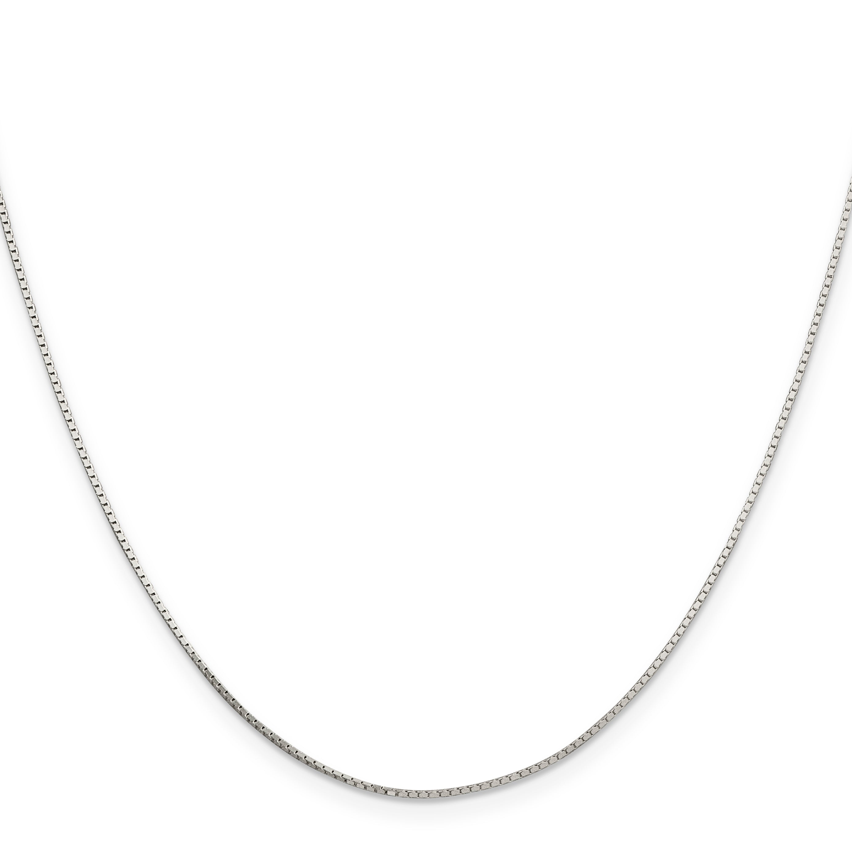 Sterling Silver 925 Mirror Box Chain Necklace with Anti-Tarnish Finish
