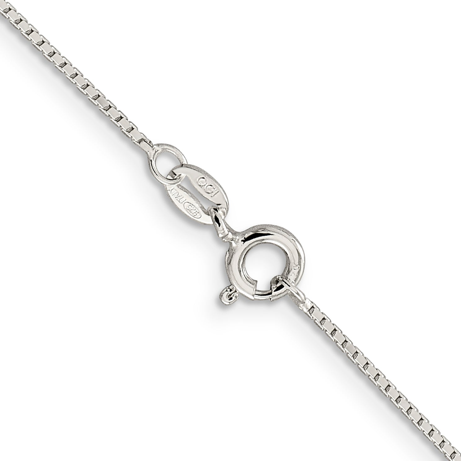 Sterling Silver 925 Mirror Box Chain Necklace with Anti-Tarnish Finish