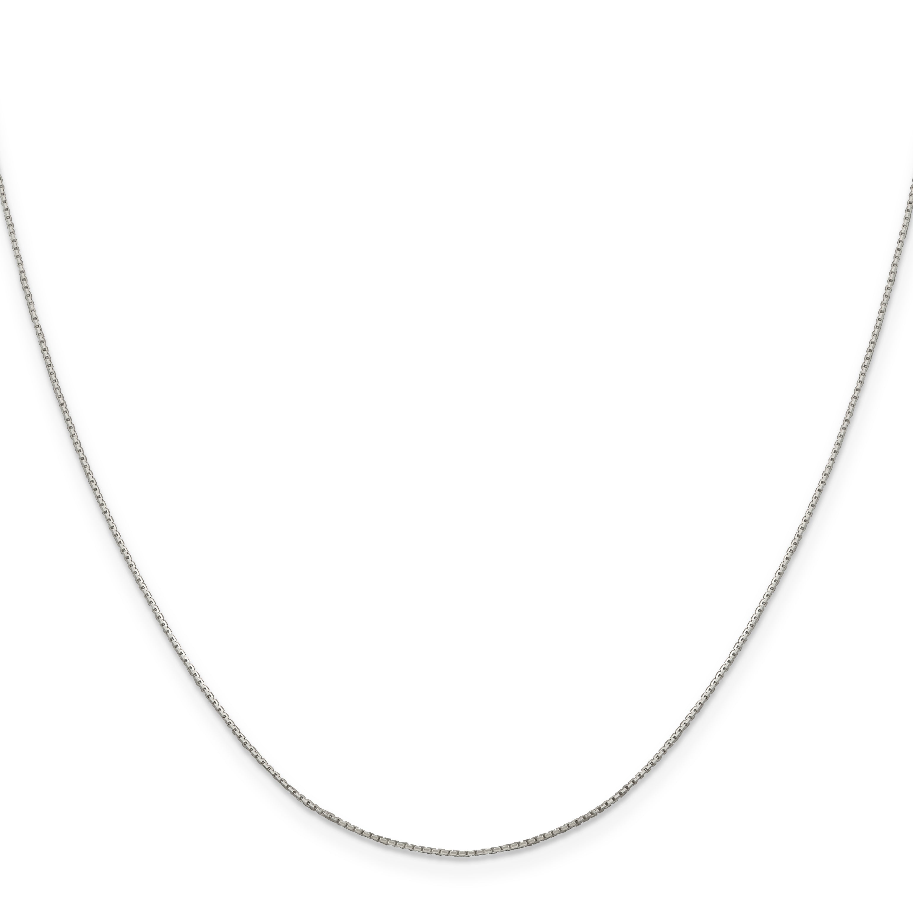 8-Sided Mirror Box Chain Necklace in Sterling Silver Secondary image